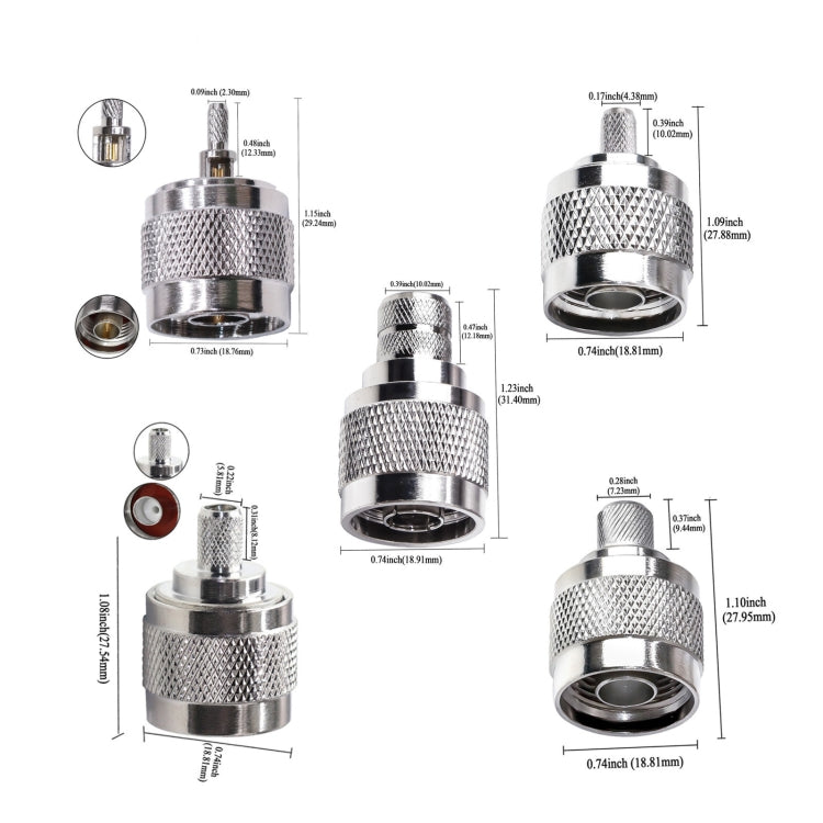 Rynx | 10 pieces NJ-7 for LMR400 N type connector connection low loss RF coaxial connector