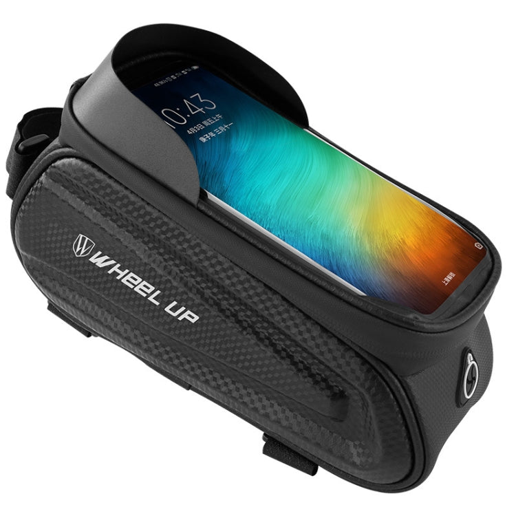Rynx | WHEEL UP Hard Shell Bicycle Bag Front Beam Bag Mountain Bike mobile Phone Touch Screen Tube Bag Riding Equipment(White reflective models)