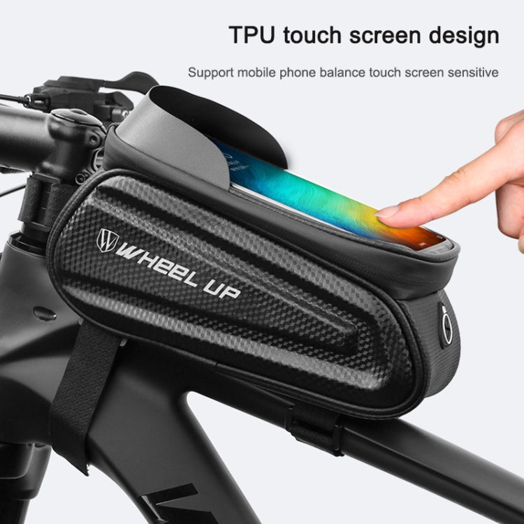 Rynx | WHEEL UP Hard Shell Bicycle Bag Front Beam Bag Mountain Bike mobile Phone Touch Screen Tube Bag Riding Equipment(White reflective models)
