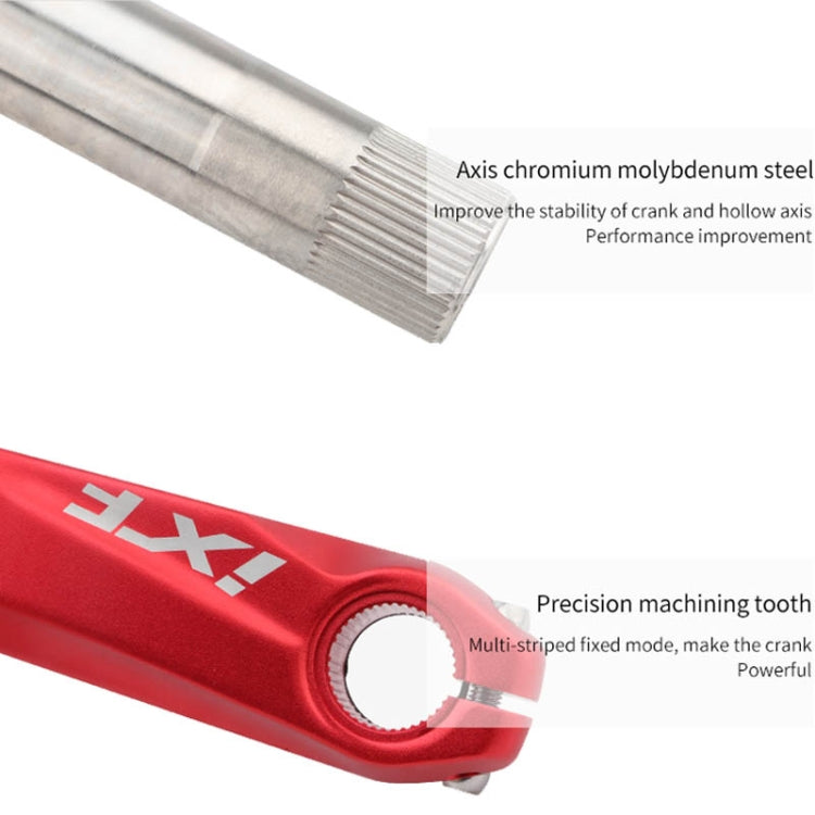 Rynx | JIANKUN IXF Mountain Bike Hollow Crank Modified, Style:Left and Right Crank+Bottom Bracket(Purple)