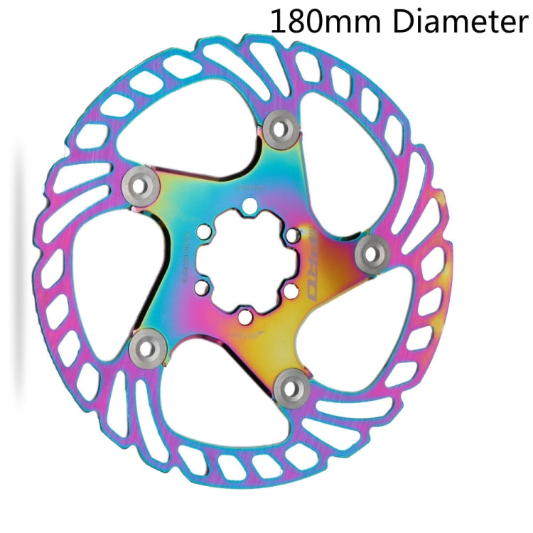 Rynx | IIIPRO Floating Disc Road Mountain Bike Six Nail Disc Brake Disc, Size:180mm(Colorful)