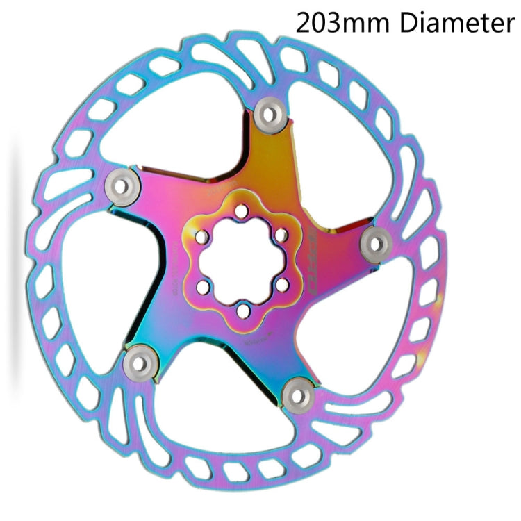 Rynx | IIIPRO Floating Disc Road Mountain Bike Six Nail Disc Brake Disc, Size:203mm(Colorful)