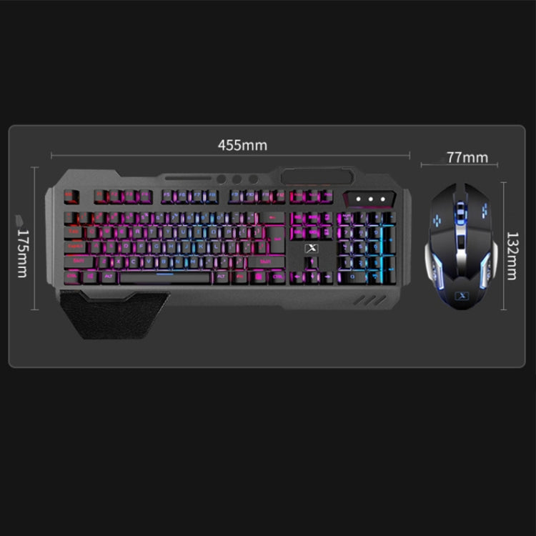 Rynx | K680 RGB Rechargeable Gaming Wireless Keyboard and Mouse Set (Black)