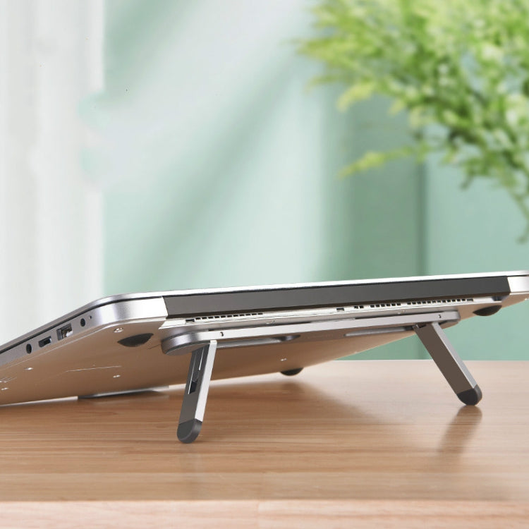 Rynx | Oatsbasf Portable Storage Foldable Laptop Stand Height Adjustable Fan Heater (Gray)