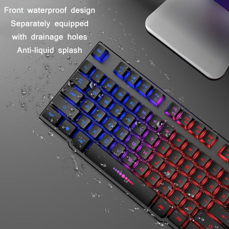 Rynx | X-L SWAB GX50 Computer Manipulator Feel Wired Keyboard + Macro Programming Mouse, Color: Black Mixed Light