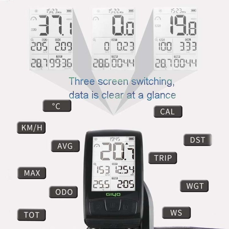 Rynx | GIYO M4 Bicycle Computer Bluetooth Wireless Road Bike Speedometer Odometer