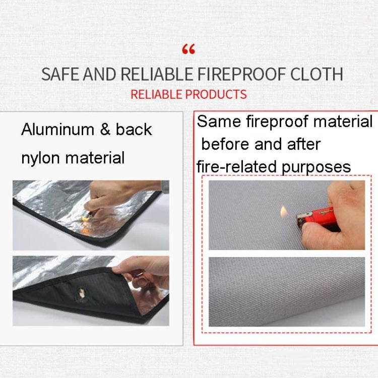 Rynx | CLS Outdoor Camping Fireproof Cloth Picnic Barbecue Heat Insulation Mat Flame Retardant Fiberglass Fire Blanket, Size:105x60cm