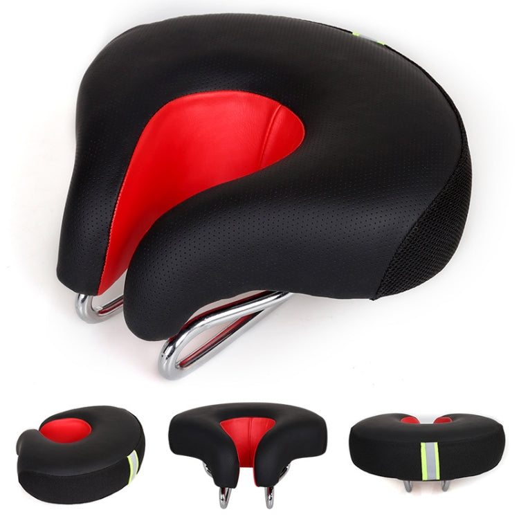 Rynx | Noseless Bicycle Saddle Mountain Bike Thickened Soft Cushion(Red)