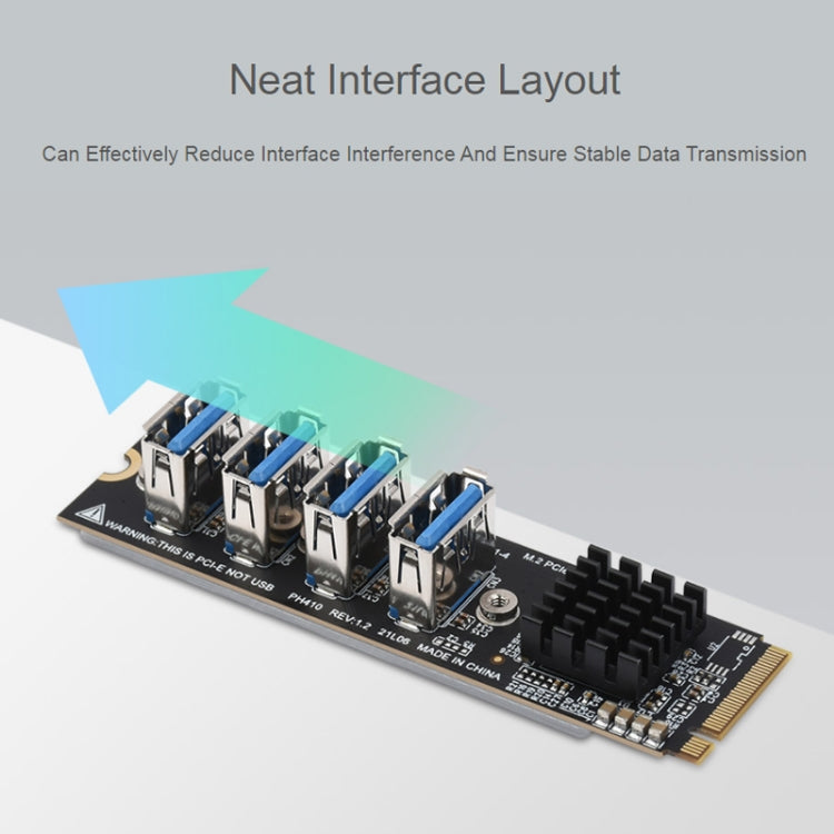 Rynx | Waveshare 23316 M.2 to PCIe 4-Ch Expander, use with PCIe X1 to PCIe X16