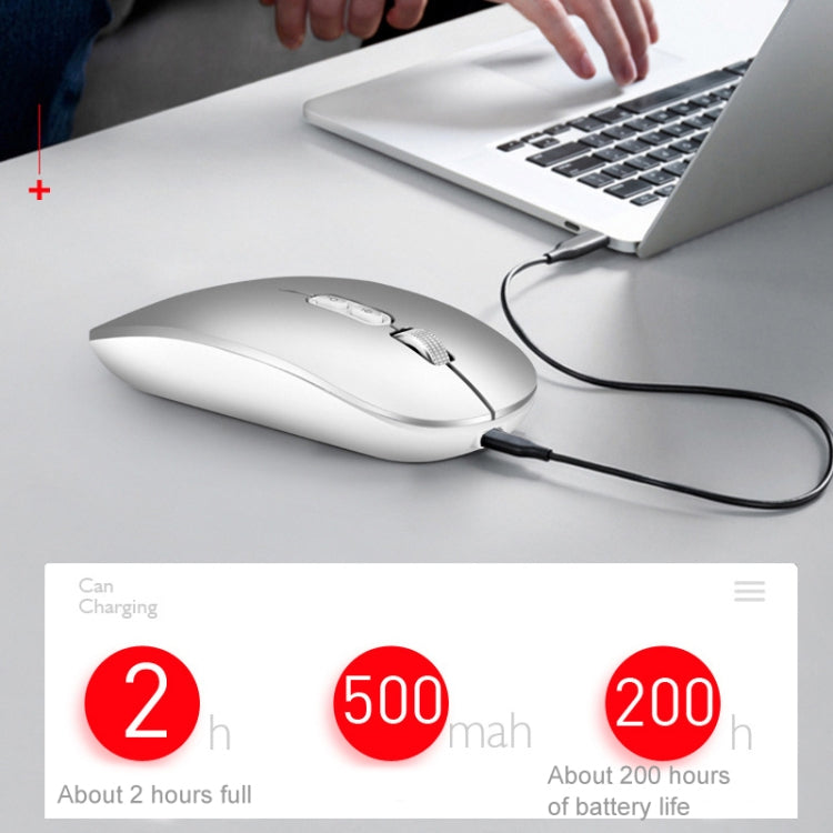 Rynx | M103 1600DPI 5 Buttons 2.4G Wireless Mouse Charge Ai Intelligent Voice Office Mouse, Supports 28 Languages (Grey)