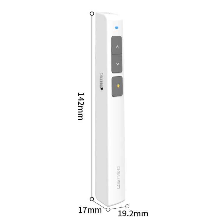 Rynx | Deli 2.4GHz Laser Side Flipping Pen Rechargeable Voice Projector Pen, Model: 2802PL (Black)
