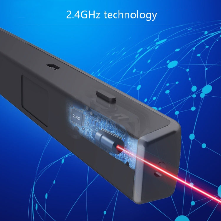 Rynx | Deli 2.4GHz Laser Side Flipping Pen Rechargeable Voice Projector Pen, Model: 2802PL (Black)