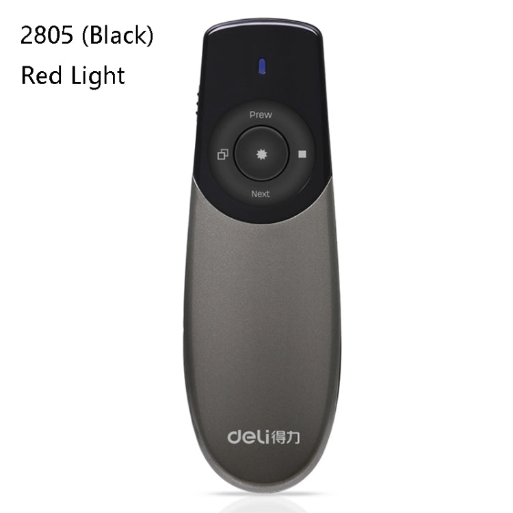 Rynx | Deli 2.4GHz Laser Teaching Side Flip Pen Remote Control Game Pen with Flying Mouse, Model: 2805 (Black) Red Light