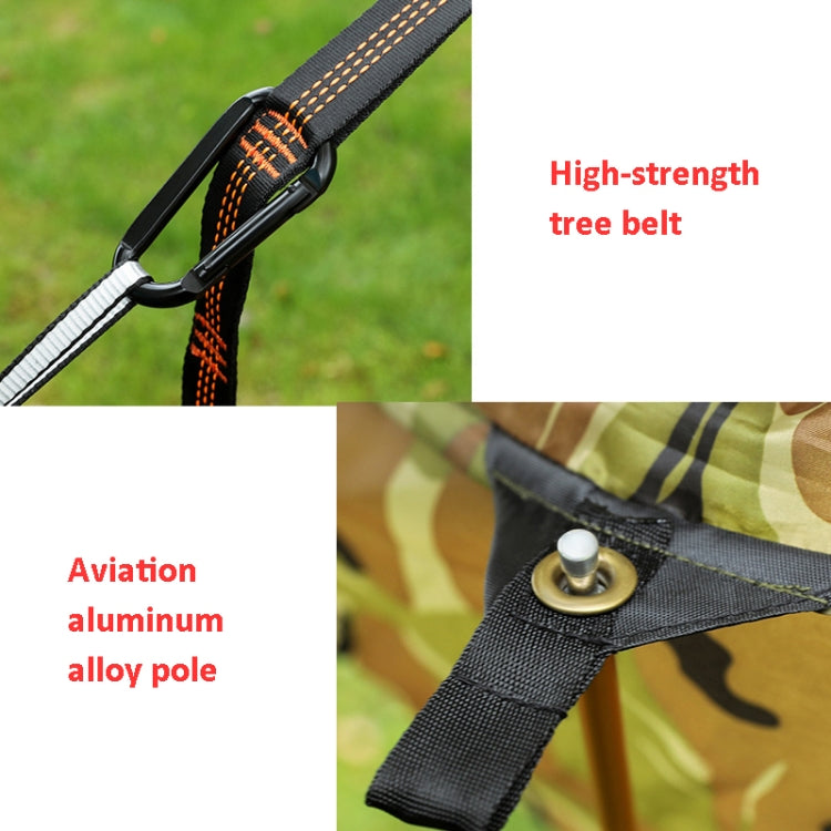 Rynx | Anti-Rollover Automatic Quick-Opening Mosquito Net Hammock Outdoor Camping Double Anti-Mosquito Hammock, Size: 290x140cm(Yellow Black)