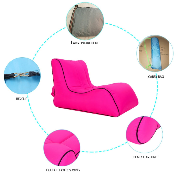 Rynx | BB1803 Foldable Portable Inflatable Sofa Single Outdoor Inflatable Seat, Size: 70 x 60 x 55cm(White)