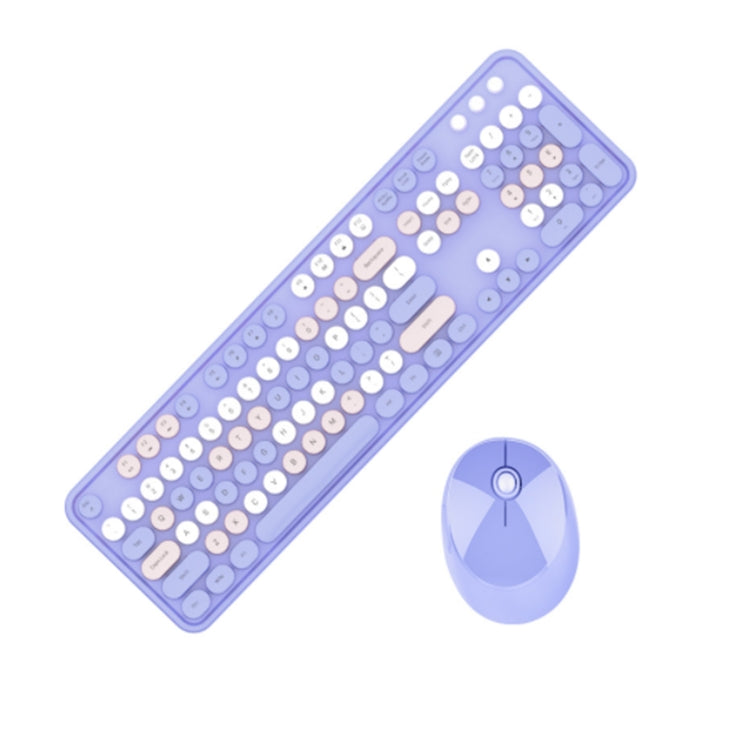 Rynx | Mofii Sweet Wireless Keyboard and Mouse Set Girl Punk Keyboard Office Set, Color: Purple Mixed Version