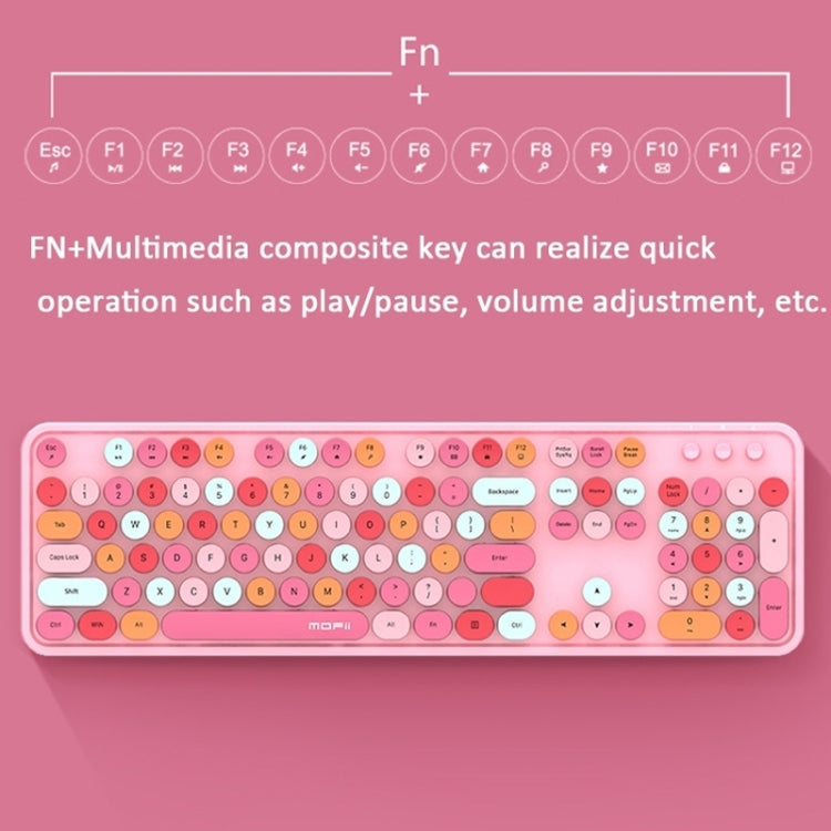 Rynx | Mofii Sweet Wireless Keyboard and Mouse Set Girl Punk Keyboard Office Set, Color: Purple Mixed Version