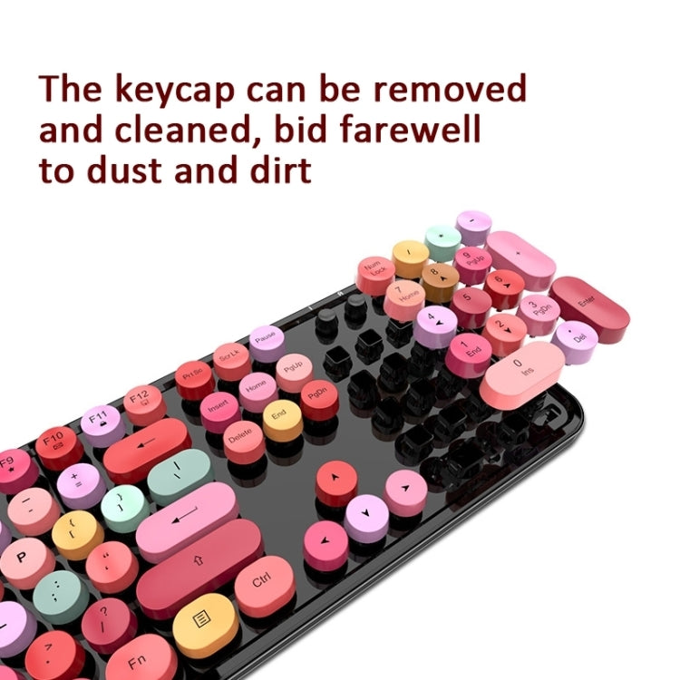 Rynx | Mofii Sweet Wireless Keyboard and Mouse Set Girl Punk Keyboard Office Set, Color: Purple Mixed Version