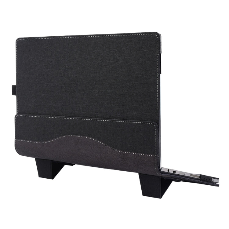 Rynx | For Samsung Galaxy Book Pro 15.6 Inch Leather Laptop Anti-Fall Protective Case with Stand (Black)