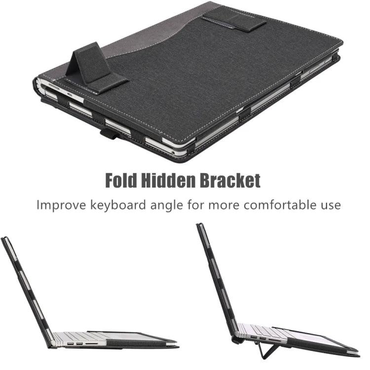 Rynx | For Samsung Galaxy Book 2 Pro 360 15.6 inch Leather Laptop Anti-Fall Protective Case with Stand (Dark Blue)