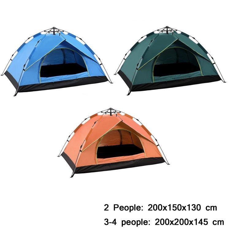 Rynx | TC-014 Outdoor Beach Travel Camping Automatic Spring Multi-Person Tent For 3-4 People(Blue+Mat+Hammock)