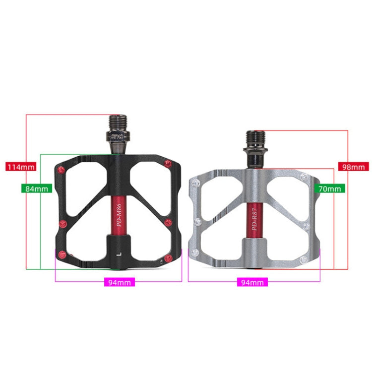 Rynx | 1 Pair PROMEND Mountain Bike Road Bike Bicycle Aluminum Pedals(PD-R87 Black)