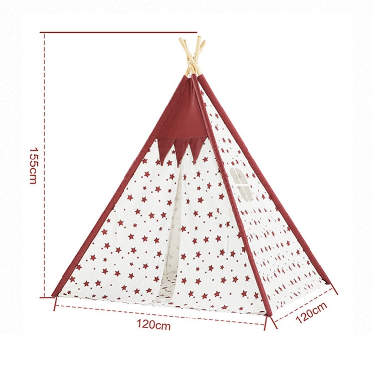 Rynx | Indian Children Tent Cotton Cloth Indoor Play House Parent-Child Doll House(Wavy Pattern)