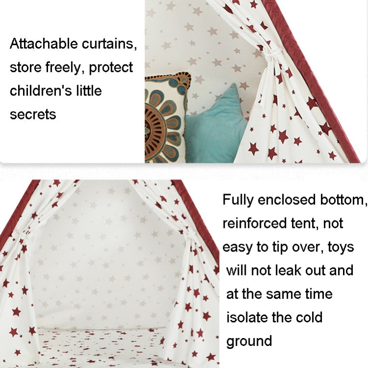 Rynx | Indian Children Tent Cotton Cloth Indoor Play House Parent-Child Doll House(Wavy Pattern)