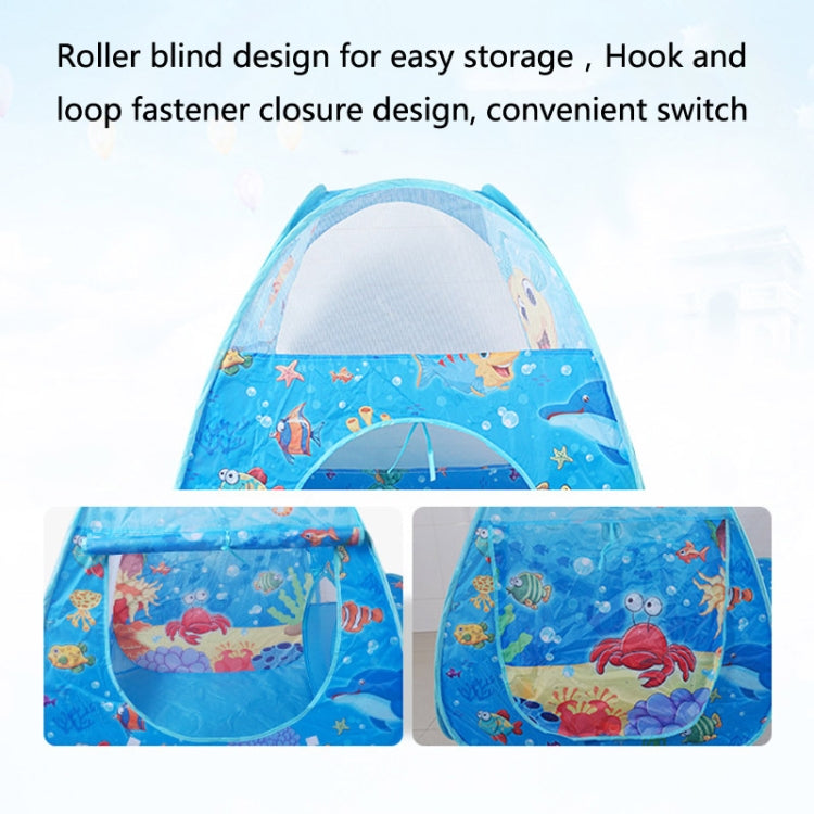 Rynx | 3 in 1 ZP01 Children Tent Play House Tunnel Foldable Shooting Ocean Ball Pool Toy(Blue Sea)