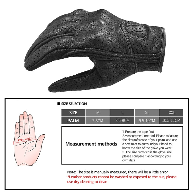 Rynx | GHOST RACING GR-ST06 Breathable Touch Screen Motorcycle Riding Leather Gloves Anti-Fall Locomotive Gloves, Size: L(Black)