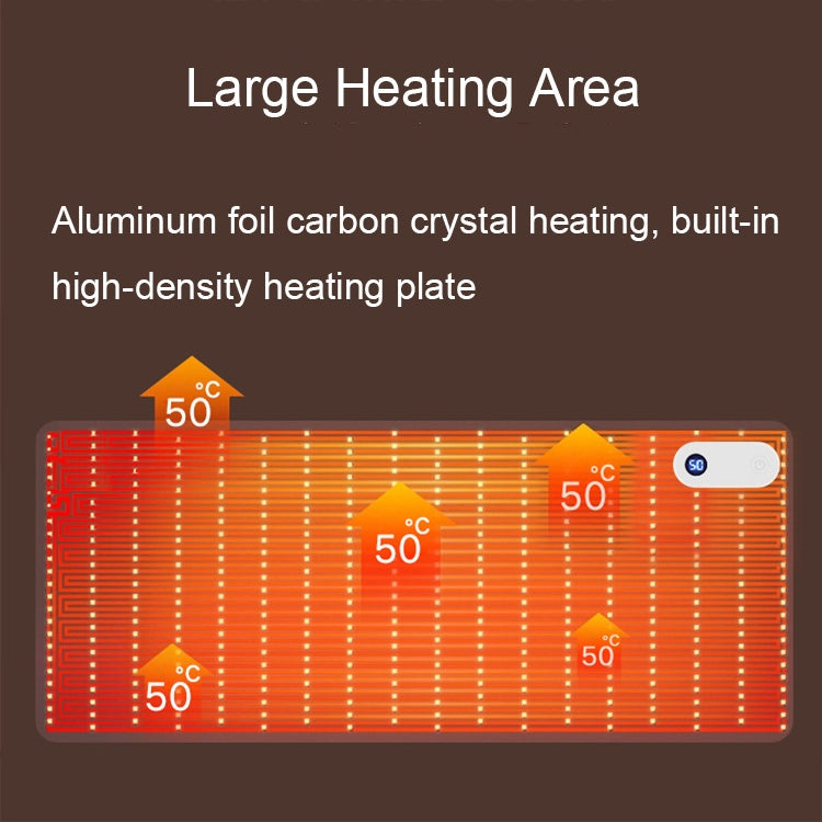 Rynx | Intelligent digital display timing heating mouse pad office desktop electric heating mat, CN plug, Style: Black 80x33cm