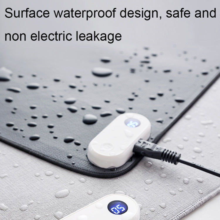 Rynx | Intelligent digital display timing heating mouse pad office desktop electric heating mat, CN plug, Style: Black 80x33cm