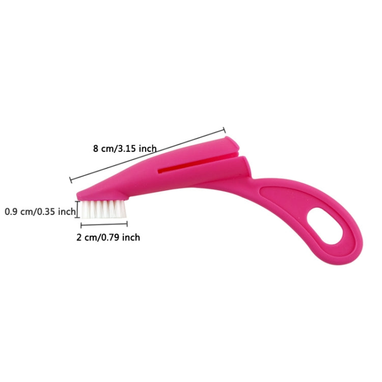Pet Finger Toothbrush Cat and Dog Oral Cleaning Tool Soft Brush (Pink Red)