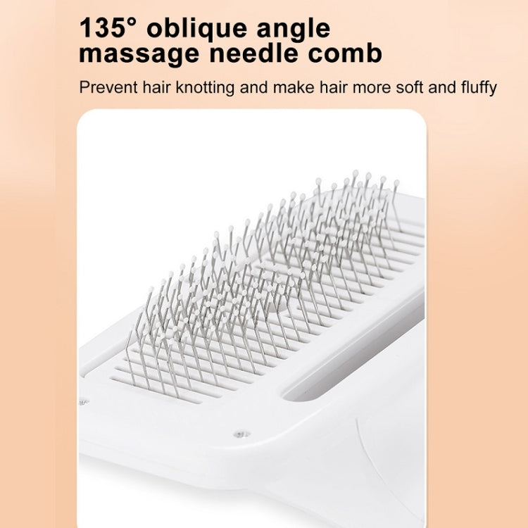 Pet Electric Brush Cat and Dog Brushes Cleaning Hair Dryer, Specification: US Plug (3rd Generation 866 White)