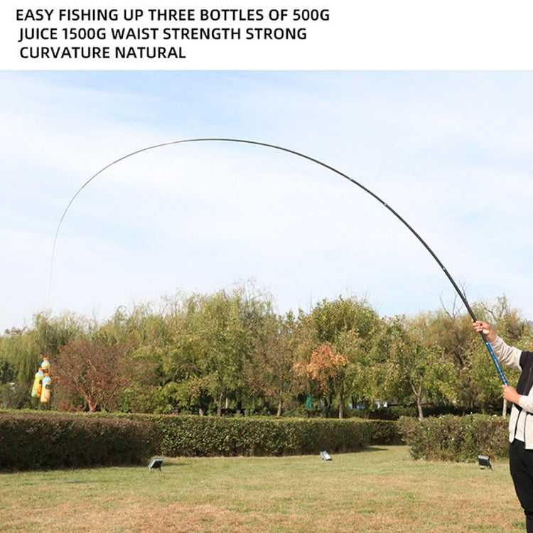Rynx | Carbon Short Section Fishing Rod Short Section Positioning Handle Rod, Length: 5.4m(Yellow)