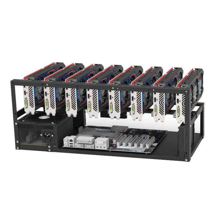 Rynx | GR-8K605 Open Chassis 6 Cards 8 Cards Fixed Mounting (Black)