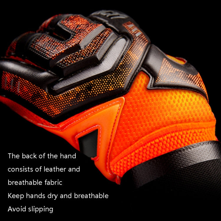 Rynx | Ailsports ST5511 1 Pair Goalkeeper Thicken Latex Fingers Protection Gloves, Size: 8(Red)