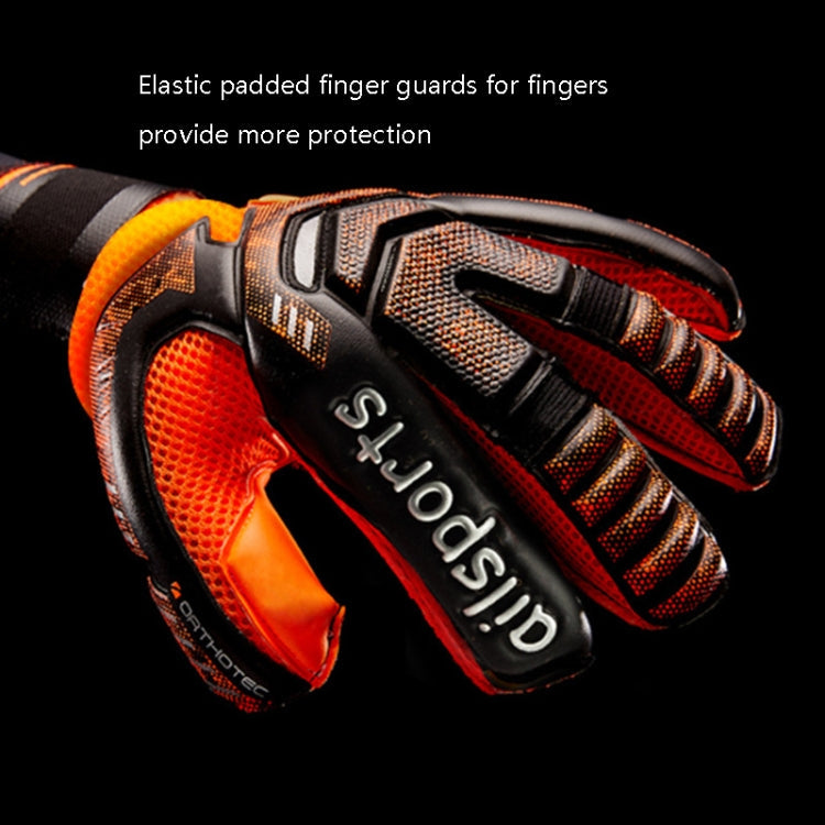 Rynx | Ailsports ST5511 1 Pair Goalkeeper Thicken Latex Fingers Protection Gloves, Size: 8(Red)