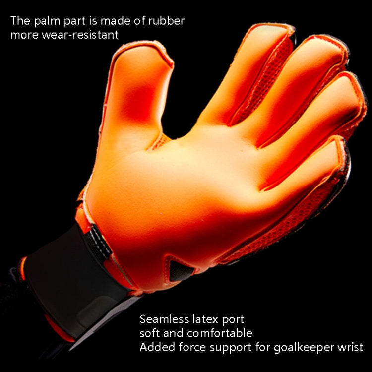 Rynx | Ailsports ST5511 1 Pair Goalkeeper Thicken Latex Fingers Protection Gloves, Size: 10(Blue)