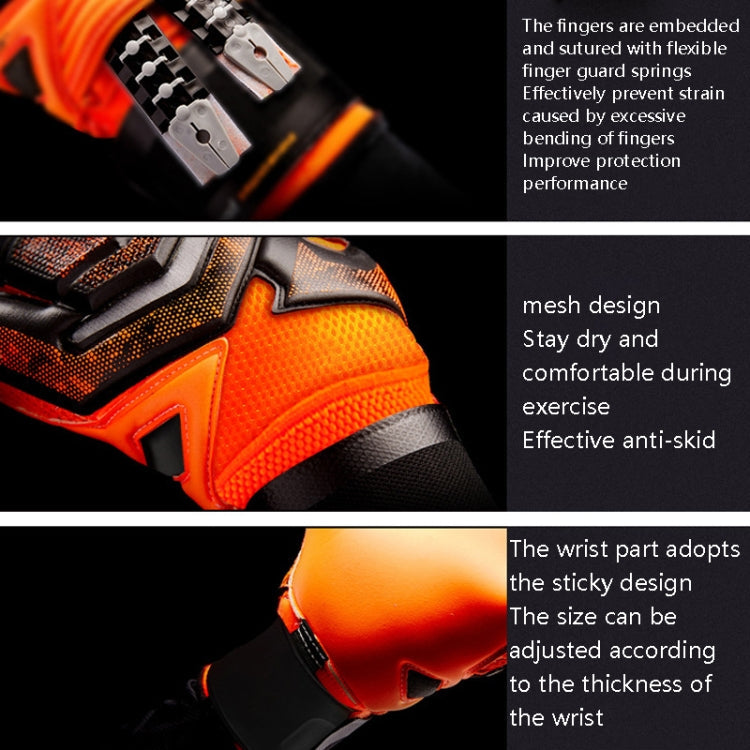 Rynx | Ailsports ST5511 1 Pair Goalkeeper Thicken Latex Fingers Protection Gloves, Size: 10(Blue)