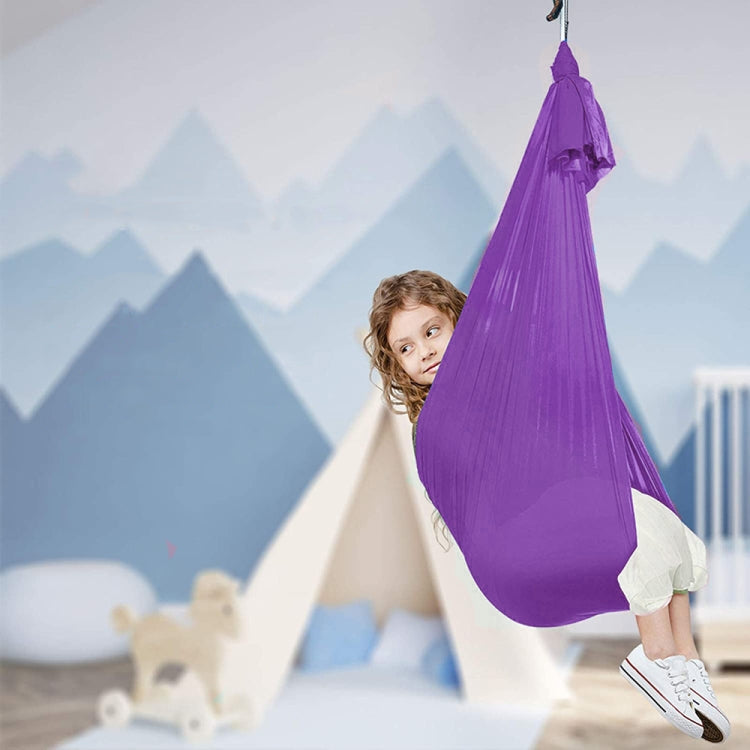 Rynx | Kids Elastic Hammock Indoor Outdoor Swing, Size: 1.5x2.8m (Purple)