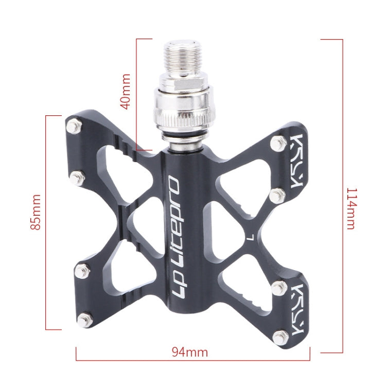 Rynx | LP LitePro K5 Folding Bkie Aluminum Alloy Bearin Pedals(Black)