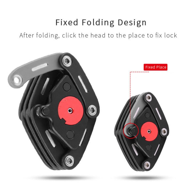 Rynx | PAW Foldable Bike Lock Anti-theft Bicycle Lock Heavy Duty Chain Cable Padlock(Black)
