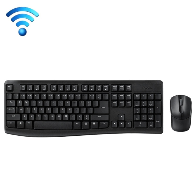 Rynx | Rapoo X1800PRO 104 Key Waterproof Multimedia Wireless Keyboard Mouse Set (Black)