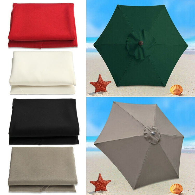 Rynx | Polyester Parasol Replacement Cloth Round Garden Umbrella Cover, Size: Diameter 3m 6 Ribs(Creamy-white)