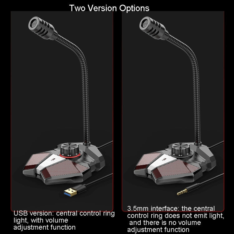Rynx | 3.5mm JK omnidirectional microphone with built-in sound card Flexible gaming microphone