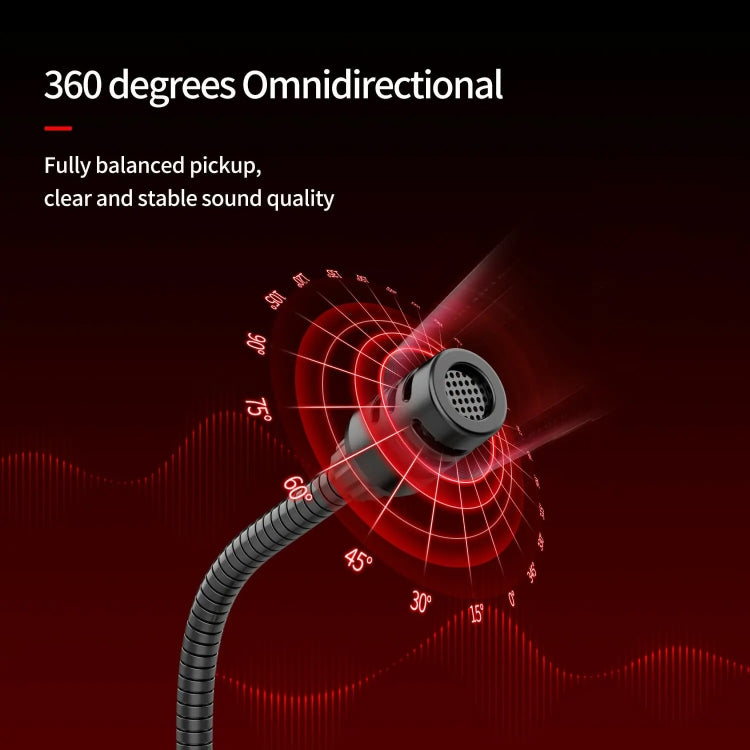 Rynx | 3.5mm JK omnidirectional microphone with built-in sound card Flexible gaming microphone