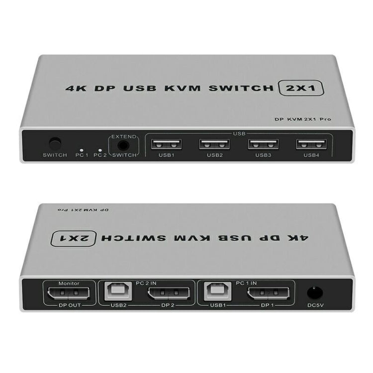 Rynx | 4K KYSW59 60HZ DP USB KVM Switch 2-in-1 Computer Sharing Device