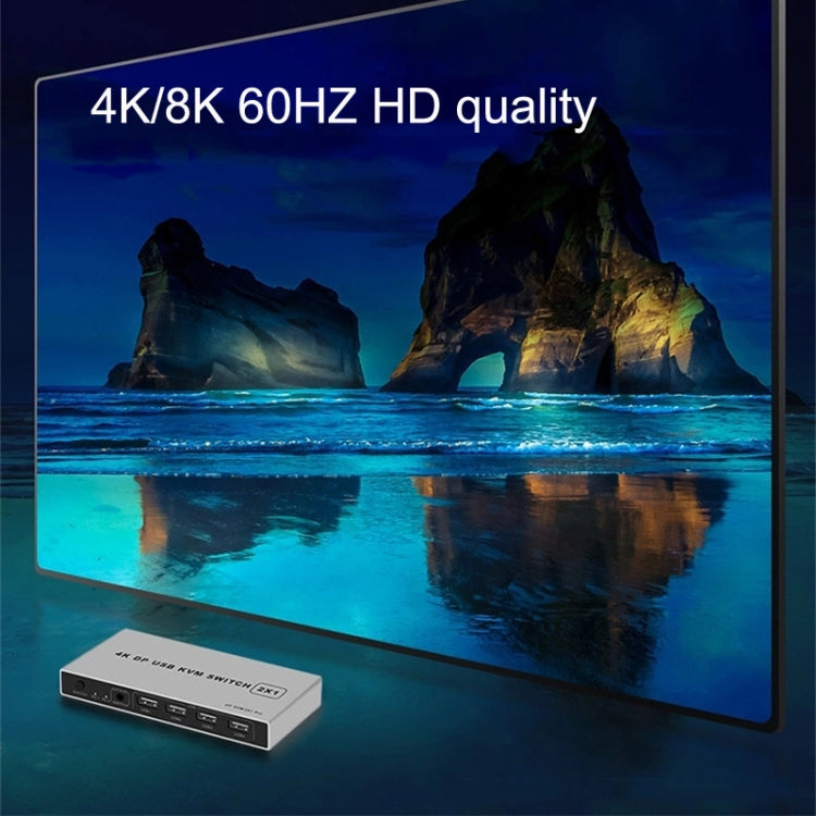 Rynx | 4K KYSW59 60HZ DP USB KVM Switch 2-in-1 Computer Sharing Device
