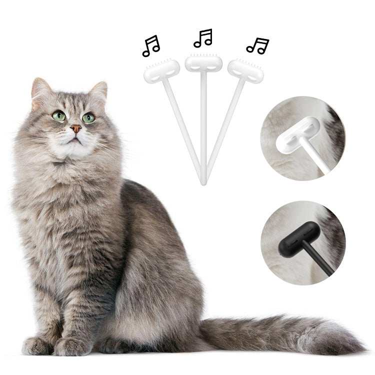 Pet cat and dog accessories long handle comb with base (Green)